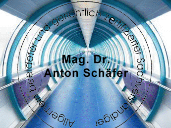 Zur Webpage von Anton Schaefer als gerichtlich beeideter und zertifizierter Gerichtssachverstaendiger fuer Elektrotechnik und Beleuchtungstechnik